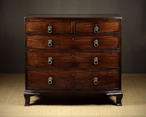 Georgian Mahogany Bow Front Chest of Drawers C.1780.
