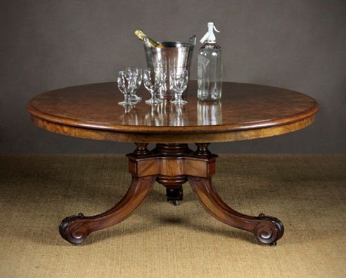 Mid 19th.c. Circular Walnut Centre Table C.1870.