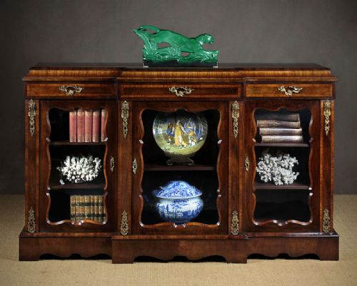 Late 19th.c. Walnut Credenza or Bookcase Display C.1880.