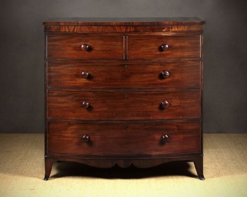 Large Bow Front Chest of Drawers C.1830.