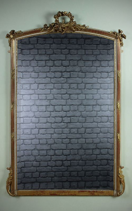 Large French Overmantle Mirror C.1920.