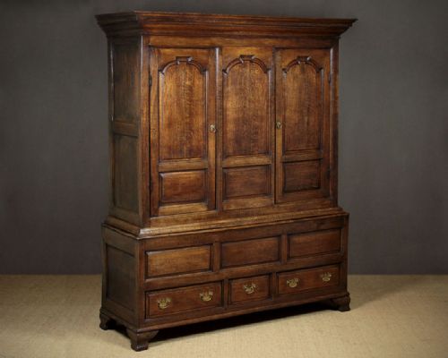 George III Oak Tack Cupboard C.1790.