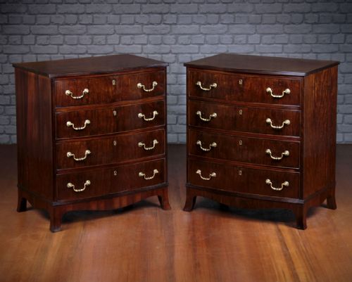 Pair of Small Edwardian Walnut Chests of Drawers C.1905.