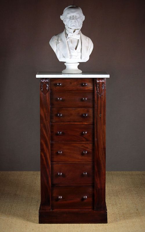 Marble Top Wellington Chest C.1870.