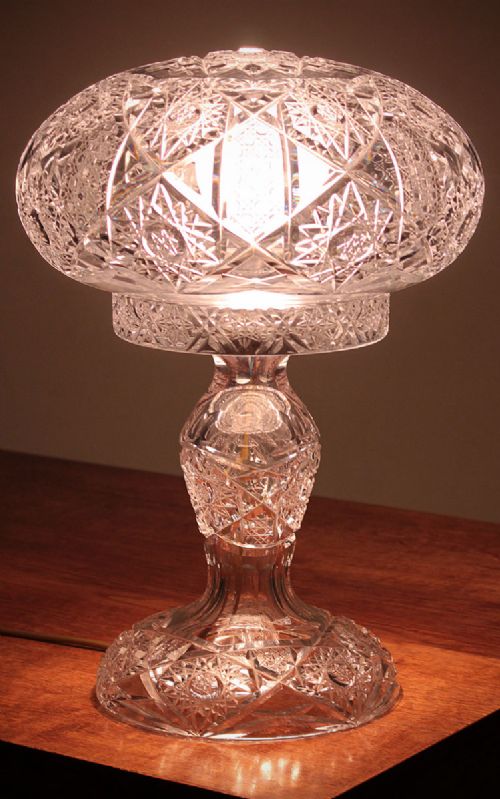 Very Large Cut Glass Table Lamp C.1930.