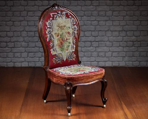Tapestry & Beadwork Chair C.1850.
