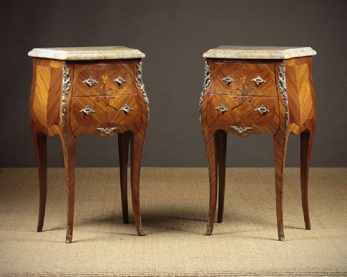 Pair Marble Top Cabinets C.1910.