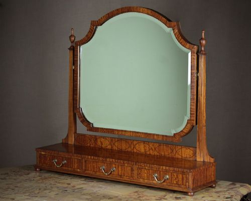 Satinwood Dressing Table Mirror C.1910.