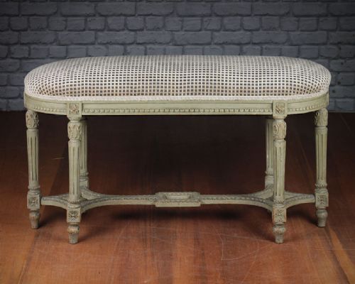 Carved & Painted Window Seat C.1900.