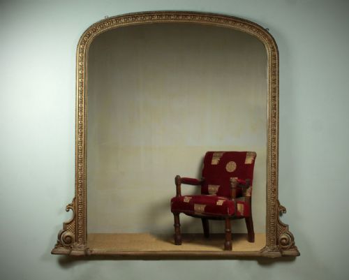 Large Overmantle Mirror C.1890.