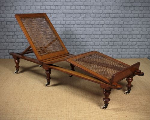 19th.c. Oak Campaign Daybed C.1880.