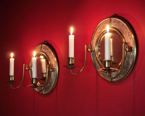 Pair Brass Girandole C.1890.