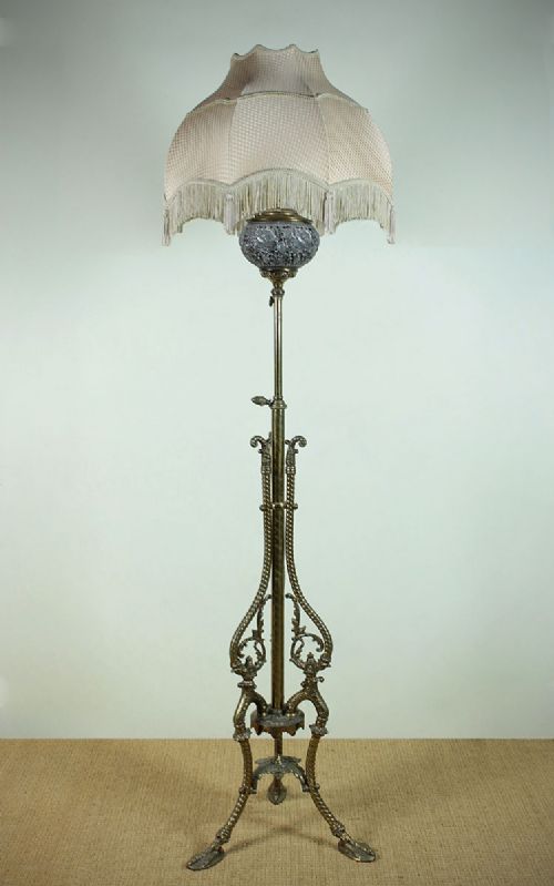 19th.c. Brass Standard Lamp C.1880.