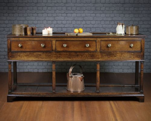 Late Georgian Oak South Wales Dresser Base C.1810.