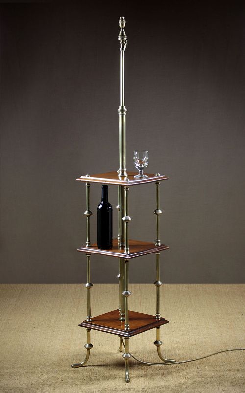 Three Tier Table & Standard Lamp C.1890.