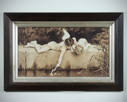 Watercolour of Cupid C.1910.