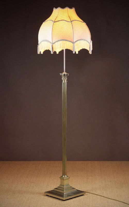 Brass Column Standard Lamp C.1900.