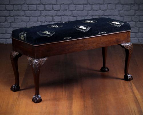 Mahogany Duet Piano Stool C.1920.