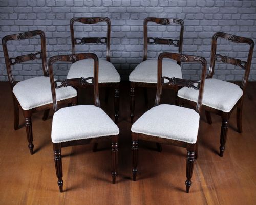 Six Regency Rosewood Dining Chairs C.1810.