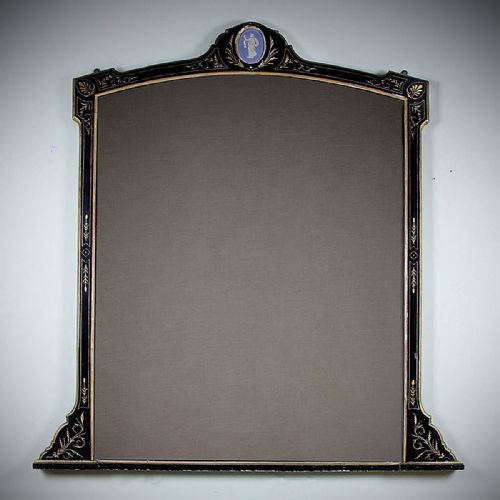 Ebonised Overmantle Mirror C.1880.