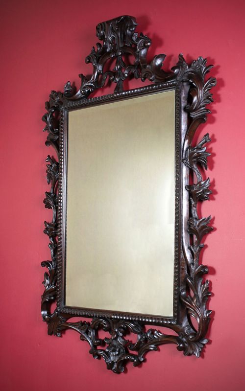 George III Style Mahogany Wall Mirror C.1900.