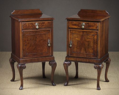 Pair of Walnut Bedside Cabinets by Waring & Gillow C.1920.