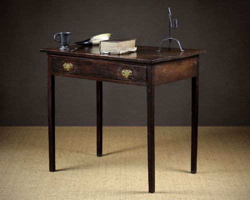 18th.c. Oak Lowboy or Single Drawer Side Table C.1790