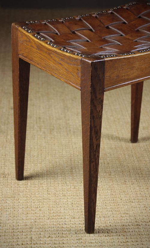 fig 1. English Arts & Crafts Stool c.1915.
