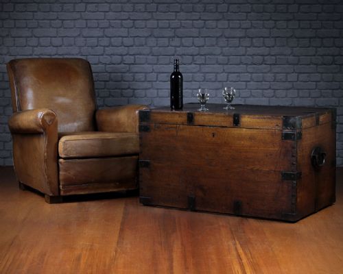Large 19th.c. Oak Silver Chest C.1870.