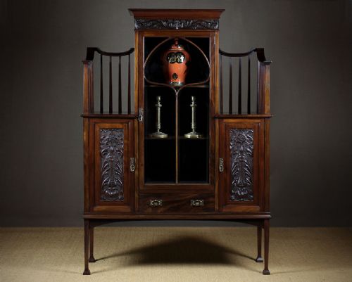 English Art Nouveau Side Cabinet by J.m Greenhalge & Co. C.1905.