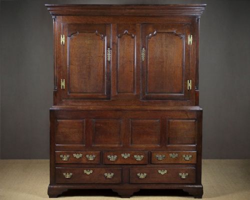 George III Oak Tack Cupboard C.1800.