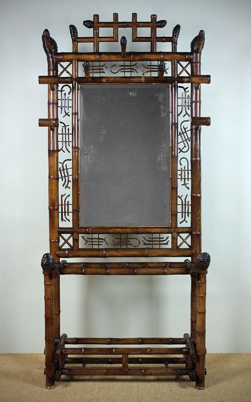 Large Bamboo Hall Stand C.1890.