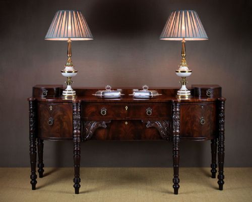 19th.c. Mahogany Bow Front Serving Sideboard C.1835.