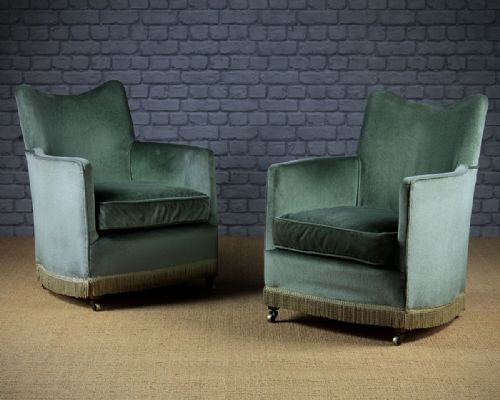 Pair of Edwardian Tub Armchairs C.1910.