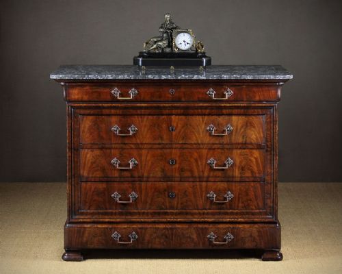 Louis Phillipe Marble Top Chest of Drawers C.1830.