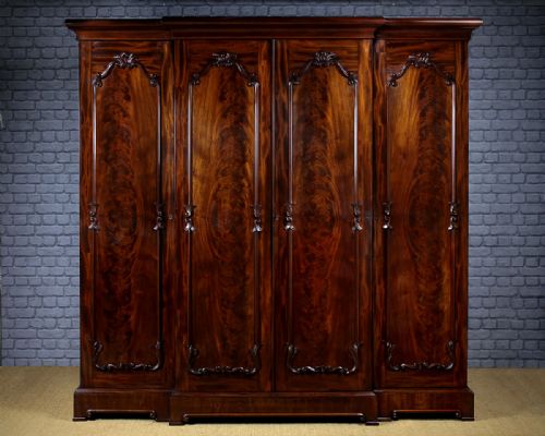 Large Mahogany Combination Wardrobe & Press C.1860.