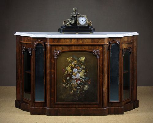 19th.c. Marble Top Rosewood Sideboard or Cabinet C.1860.