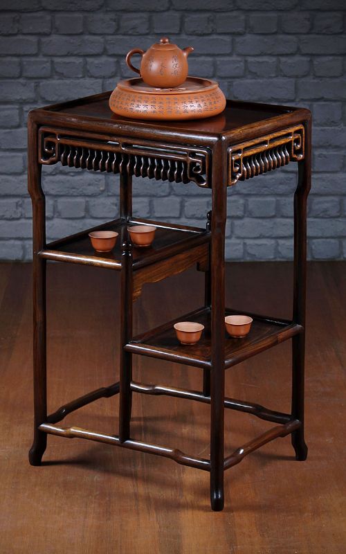Exceptional Chinese Rosewood Side Table or Stand C.1900.