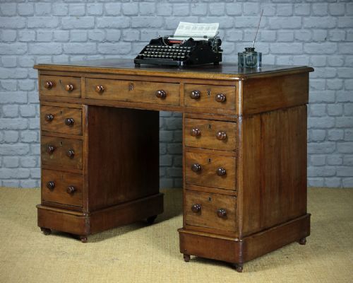Small Mahogany Pedestal Desk C.1870.
