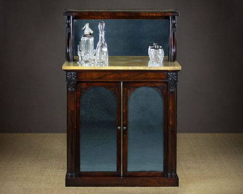 Rosewood Chiffonier Drinks Cabinet. C.1830.