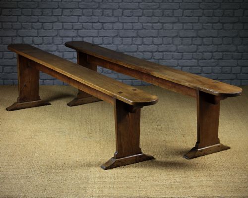 Pair Mid 19th.c. French Cherrywood Benches C.1850.