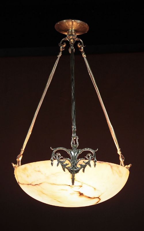 Alabaster Ceiling Light C.1910.