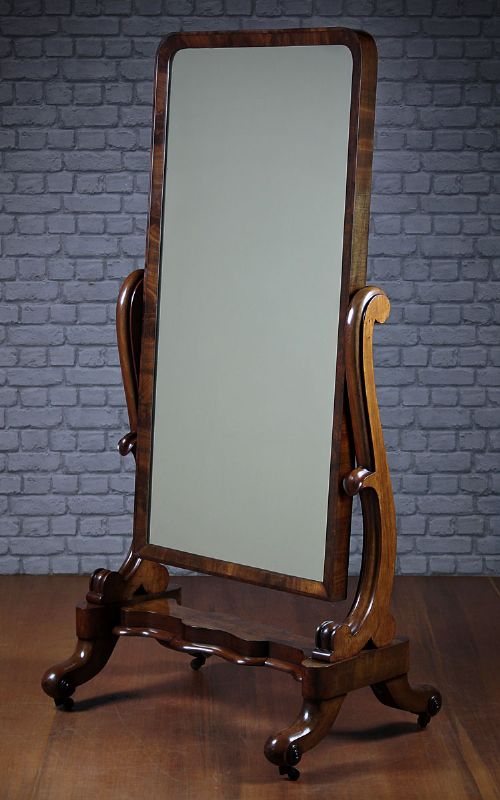 Mid 19th.c. Cheval Mirror C.1860.