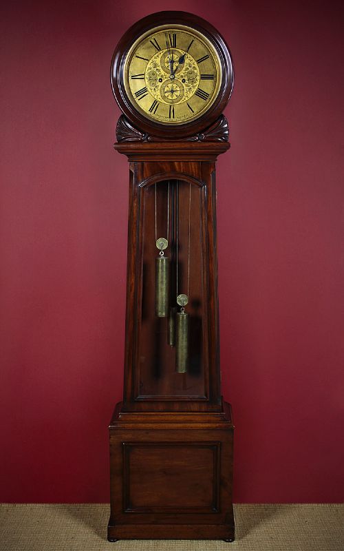 Scottish Drumhead Longcase Clock by George Watson of Airdrie C.1850.
