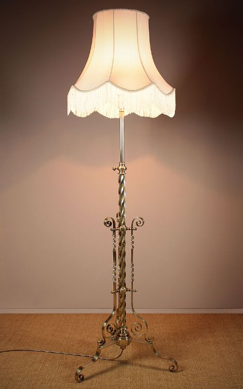 19th.c. Adjustable Brass Standard Lamp C.1880.
