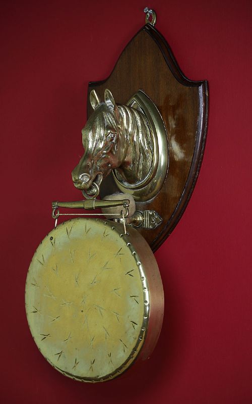 Brass Horse’s Head Dinner Gong C.1910.