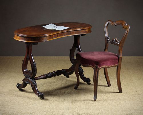 Kidney Shaped Rosewood Writing Table C.1850.