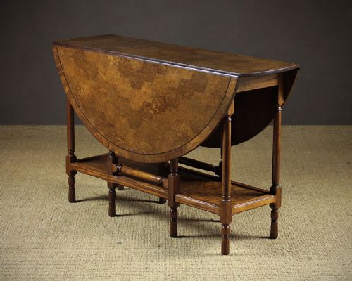 Burr Walnut Parquetry Top Sutherland Table C.1930.