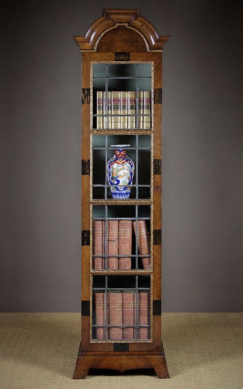 Very Narrow Queen Anne ‘Pencil’ Bookcase C.1920.
