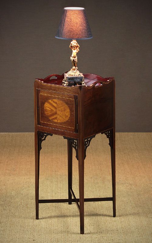 George III Mahogany Night Stand or Bedside Table C.1800.